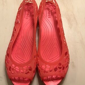 CROCS Women's Pink Flats Size 10